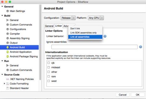 link sdk assemblies xamarin visual studio 2017