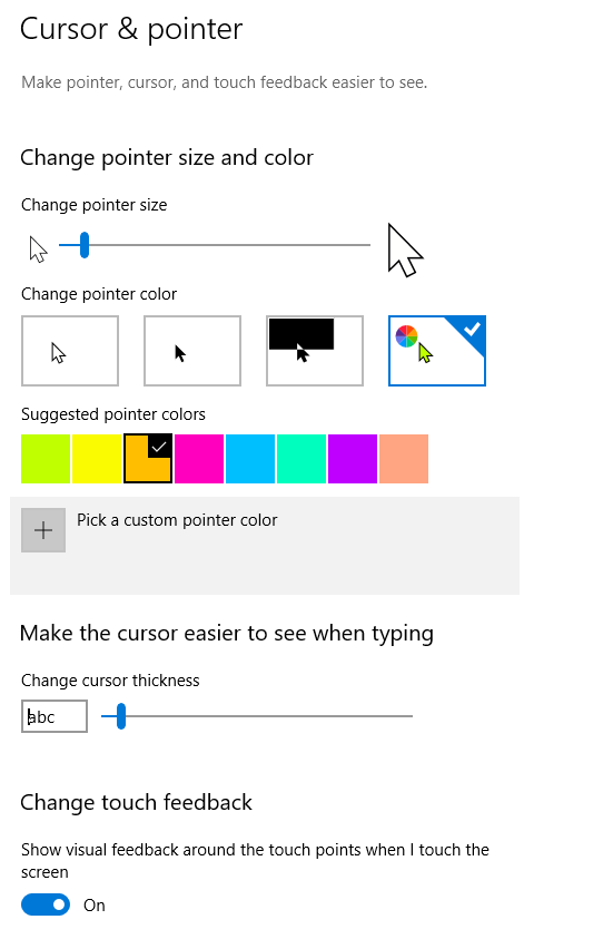 How to change mouse pointer color and size on Windows 11