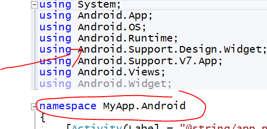 Your namespace conflicts with Android