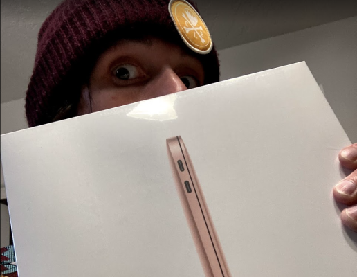 James with his M1 MacBook Air