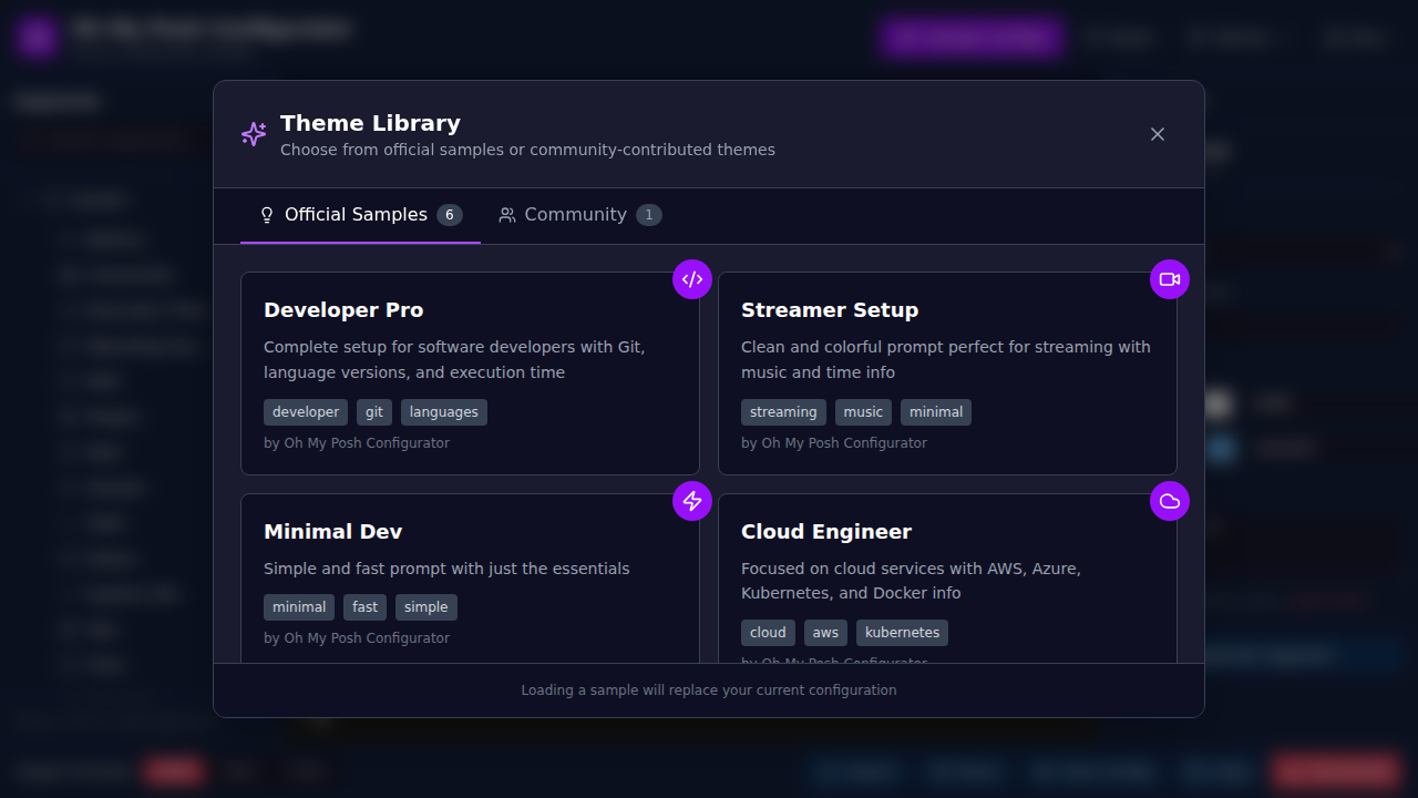 Introducing Oh My Posh Visual Configurator: Finally, a Drag-and-Drop Terminal Theme Builder! ✨